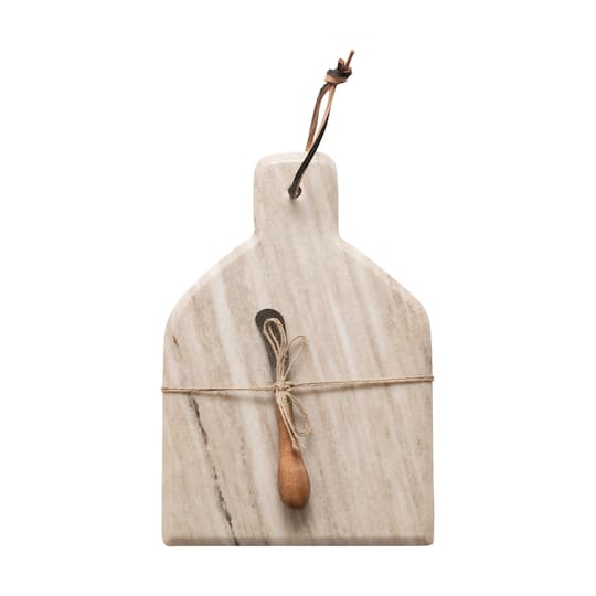 Hello Honey® Marble Cheese & Cutting Board with Canapé Knife
